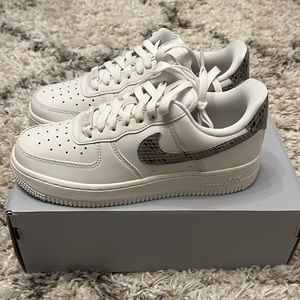 Womens air force 1 ’07. White and gray. Size 6. New with box.